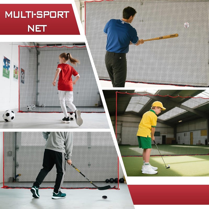 FRANKTECH Golf Netting, 10ft, 15ft, 20ft Sports Netting - Heavy Duty High Impact Multi-Sport Practice Net for Golf, Baseball, Soccer, Hockey, Lacrosse, Backyard Driving & Training Barrier - Image 4